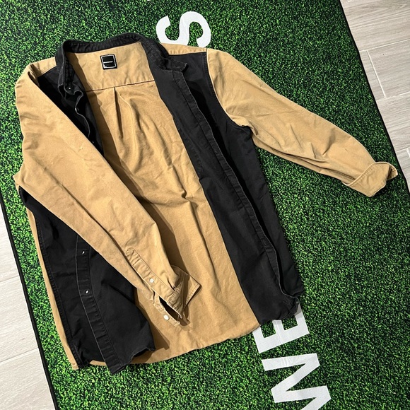 Long Sleeve button up Brown / Black - Picture 2 of 8